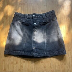 We The Free Black Denim Mini Skort